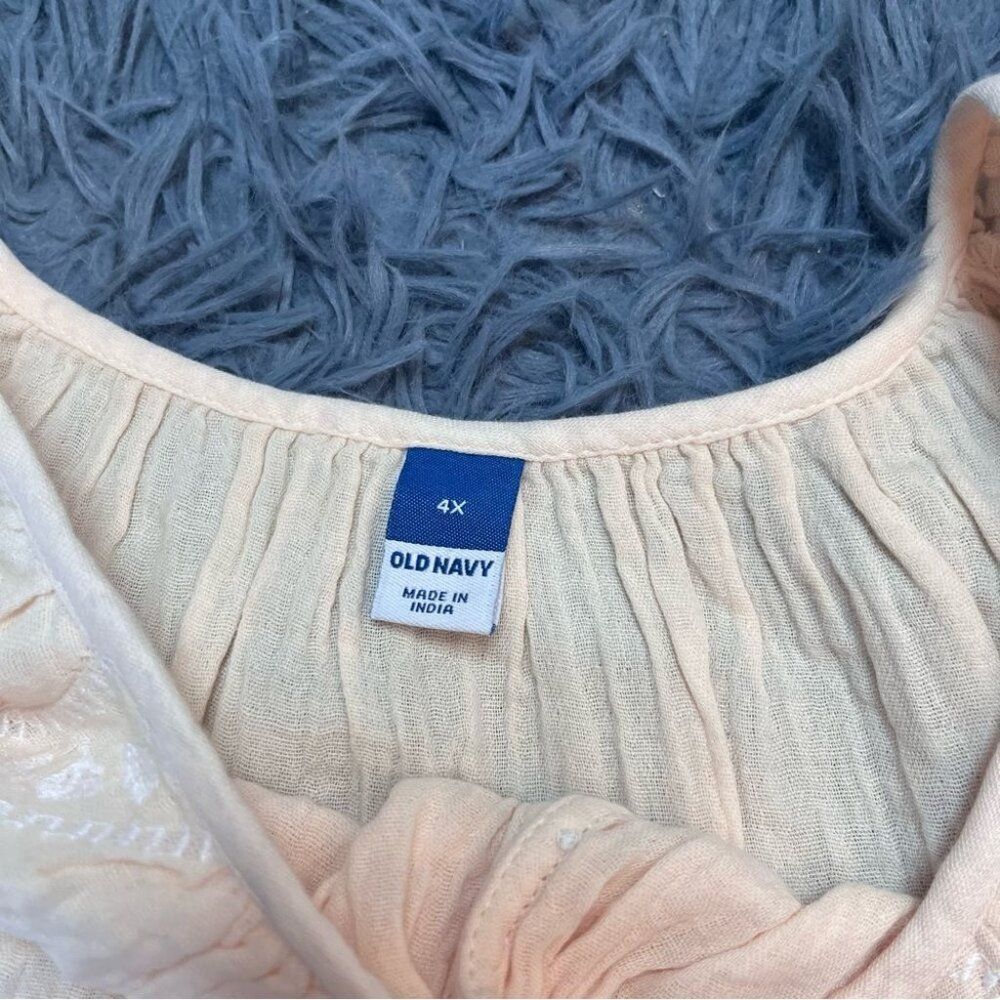 Old Navy Gauze Cotton Cream Peach Blouse Size 4X NWT - Picture 3 of 6